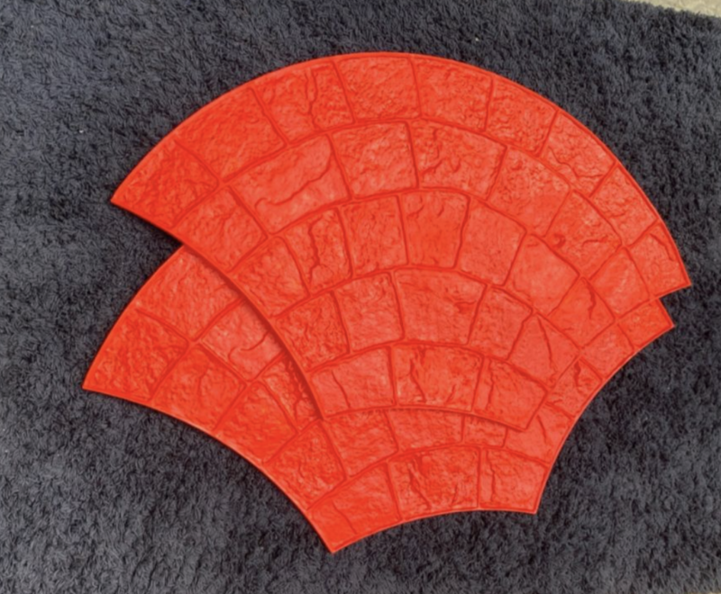 Stamp mat European Fan design